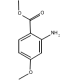 2-氨基-4-甲氧基苯甲酸甲酯 CAS号 50413-30-4 结构式