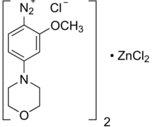 2-甲氧基-4-吗啉基重氮苯氯化锌盐 CAS号 67801-08-5 结构式