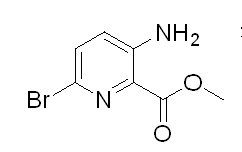 3-氨基-6-溴吡啶-2-甲酸甲酯 CAS 866775-09-9 结构式