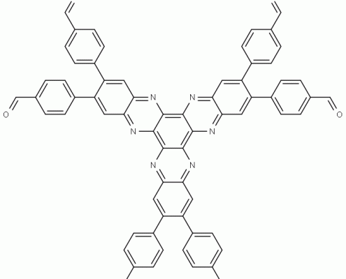 2,3,8,9,14,15-六(4-甲酰基苯基)二喹喔啉[2,3-a2′,3′-c]吩嗪 CAS 2307218-00-2-结构式